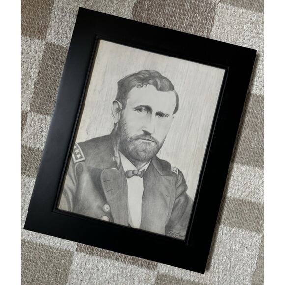 Hand Drawn Sketched Pencil Artist Image Portrait World War 2 Generals WW2 - Picture 7 of 16